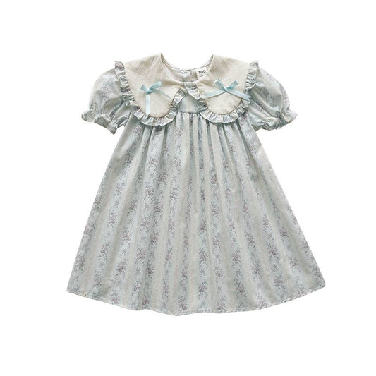 Estella Dress in Blue- Girls (2-7)