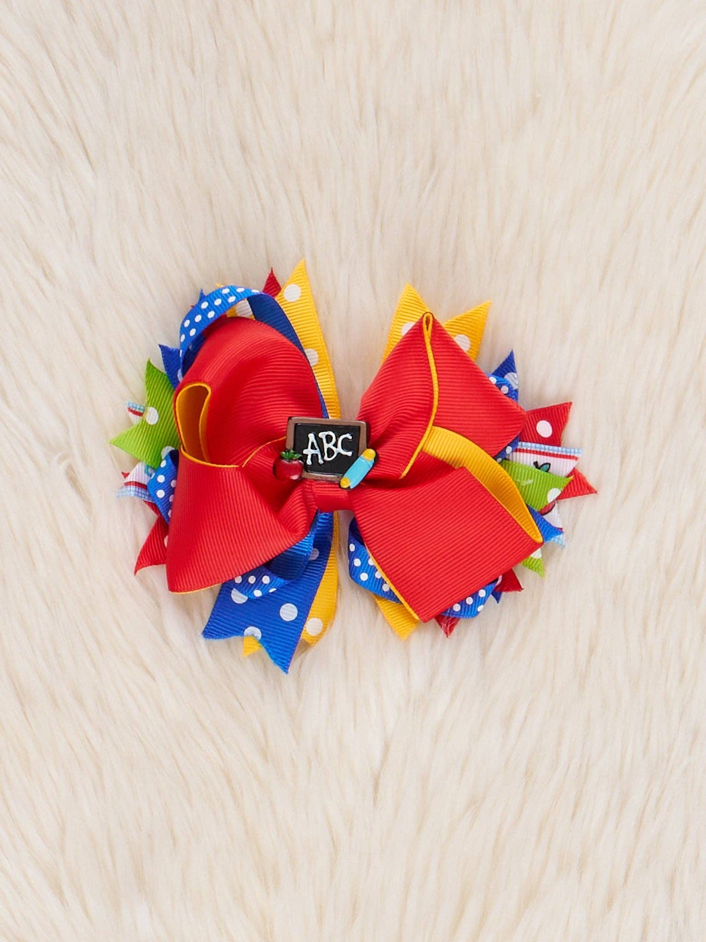Ribbon Bow in Red Class in Session- Girls Accessories