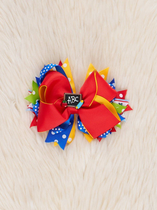 Ribbon Bow in Red Class in Session- Girls Accessories