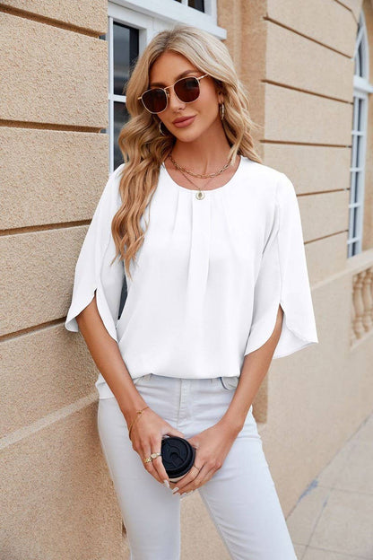 Sutton Top in White- Misses (S-XL)
