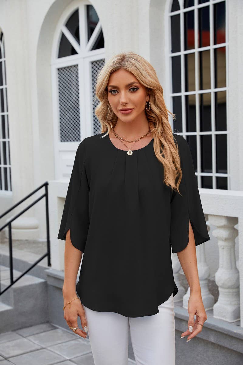 Sutton Top in Black- Misses (M,L)