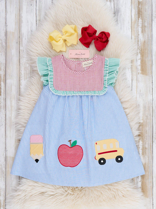 School Days Dress in Blue- Girls/Tween (7,8,9/10)