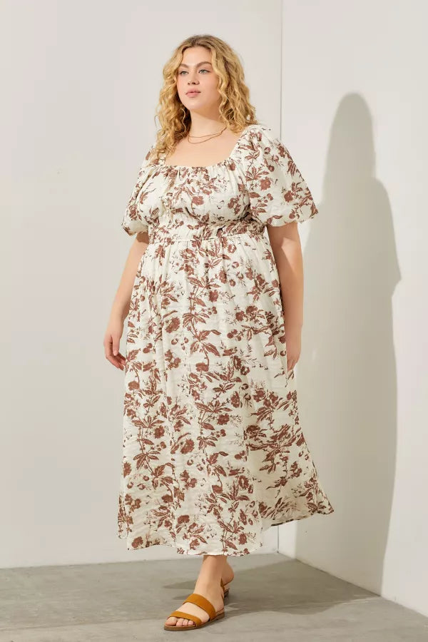 Ninette Dress in Mocha- Misses and Plus (S-3X)