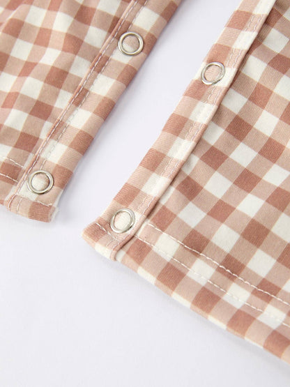Gingerbread Boy Romper in Brown- Infant Boys (3M-18M)