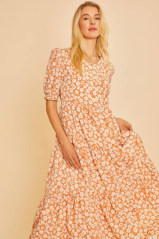 Massey Dress in Coral- Misses (S-XL)