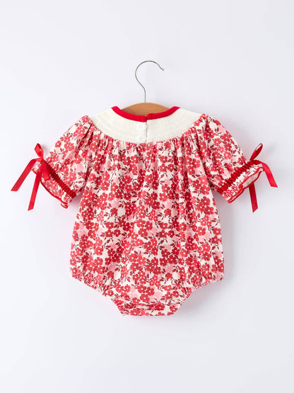 Be Mine Girl's Romper in Red- Infant Girls (3M-18M)