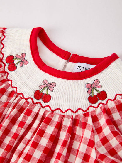 Cherry Romper in Red- Infant Girls (3M-12M)