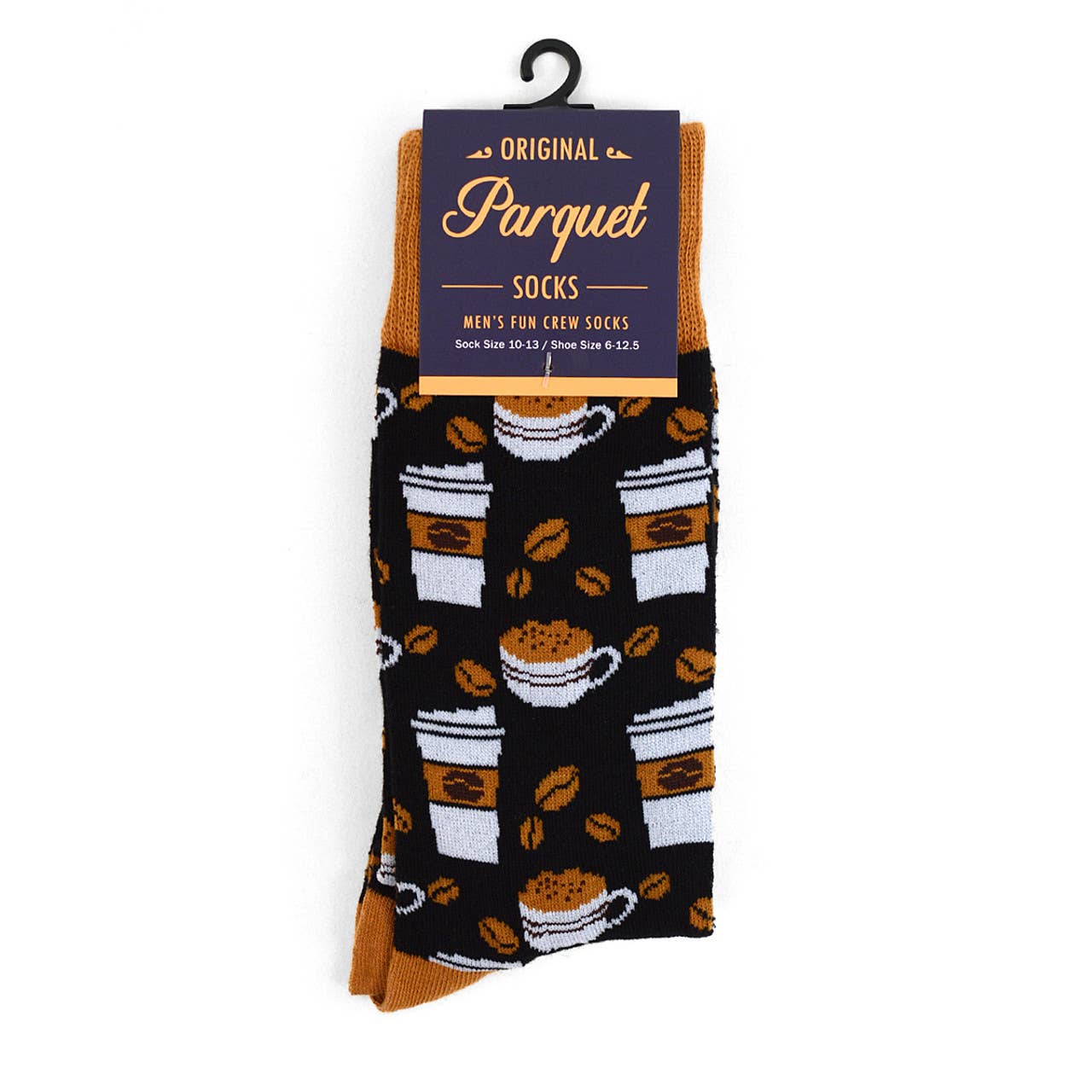 Coffee Cup Socks in Brown- Men's Accessories