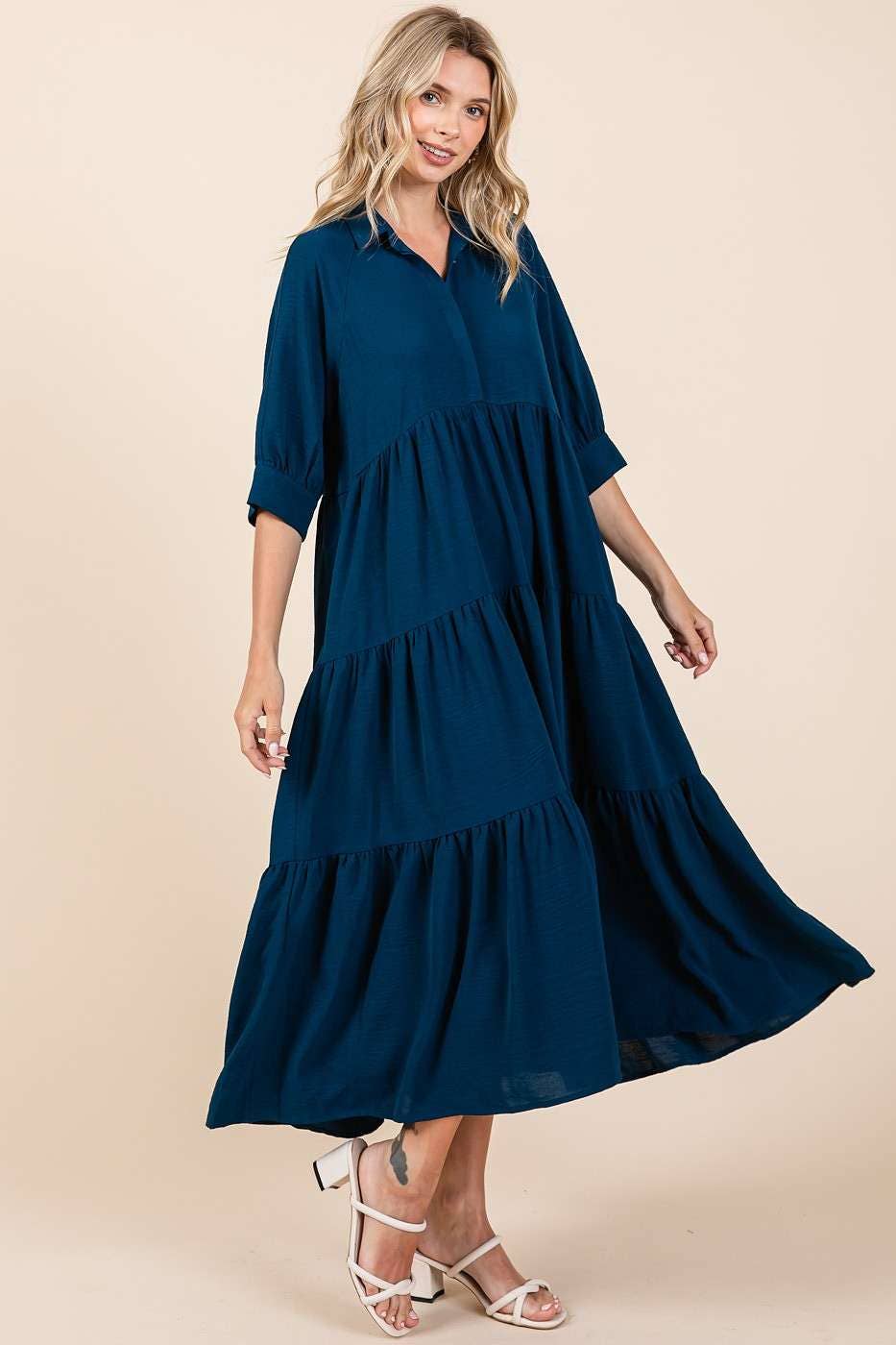 Soraya Dress in Teal- Misses (S-L)