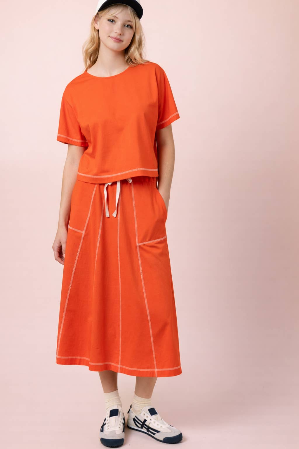 Andie Top in Tomato- Misses (M)