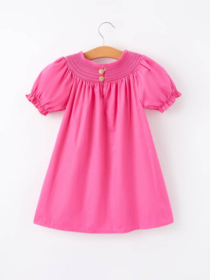 Kaelie Dress in Hot Pink- Girls (2-7)