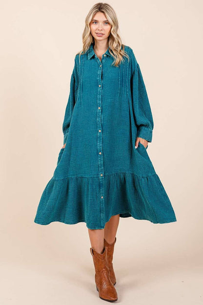 Zinnia Dress in Topaz Blue- Misses (S/M,M/L)