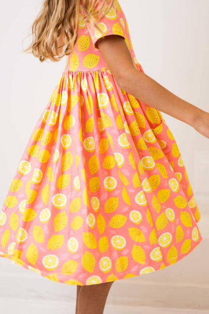 Lemon Squeezy Dress in Yellow- Girls (12/24M-7/8)