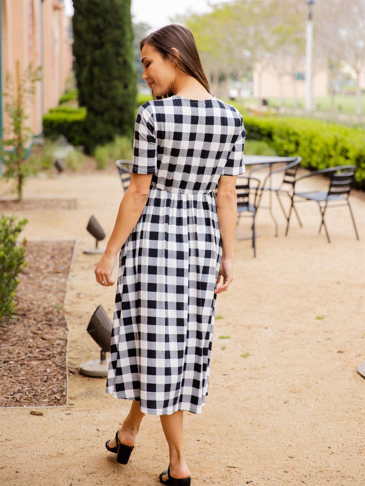 Blakely Dress in Black/White- Misses (M,XL)