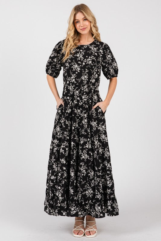 Liana Dress in Black/Off White- Misses (S-L)