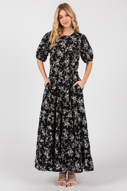 Liana Dress in Black/Off White- Misses (S-L)