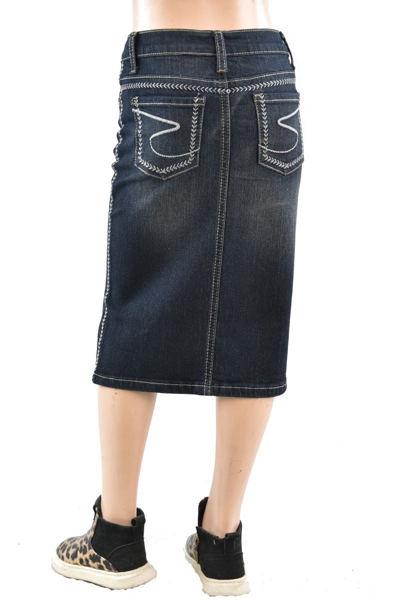 Kora Denim Skirt in Black Wash- Girls & Tween (4/6-12/14)