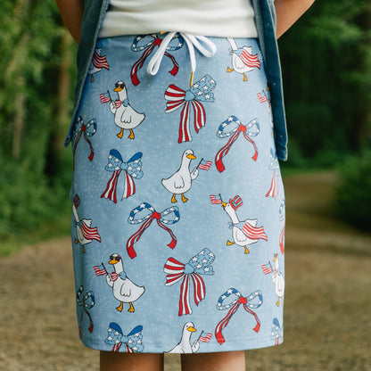 Limited Mod Skirt in Liberty Goose- Misses and Plus (M-2X)