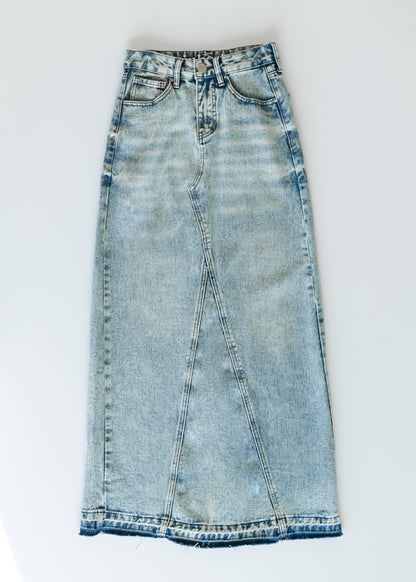 Mina Denim Maxi Skirt in Denim- Misses (2,10)