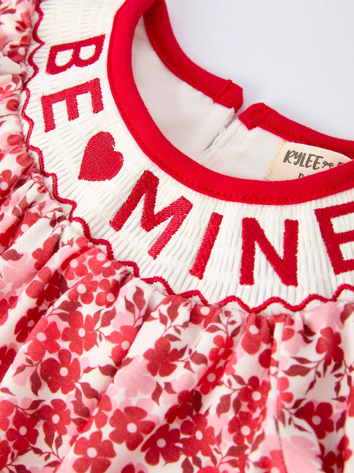 Be Mine Girl's Romper in Red- Infant Girls (3M-18M)