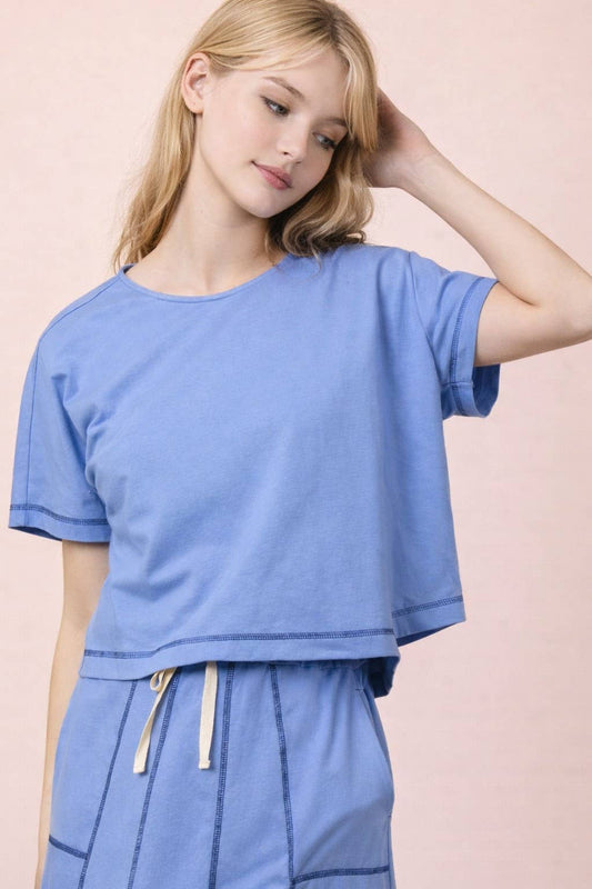 Andie Top in Blue- Misses (S-L)