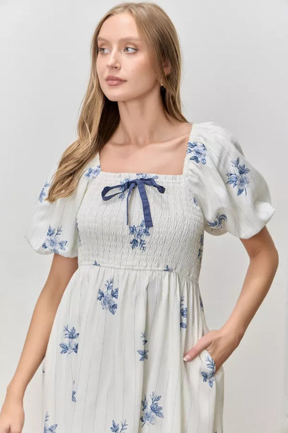 Blythe Dress in Blue Multi- Misses and Plus (S-3X)
