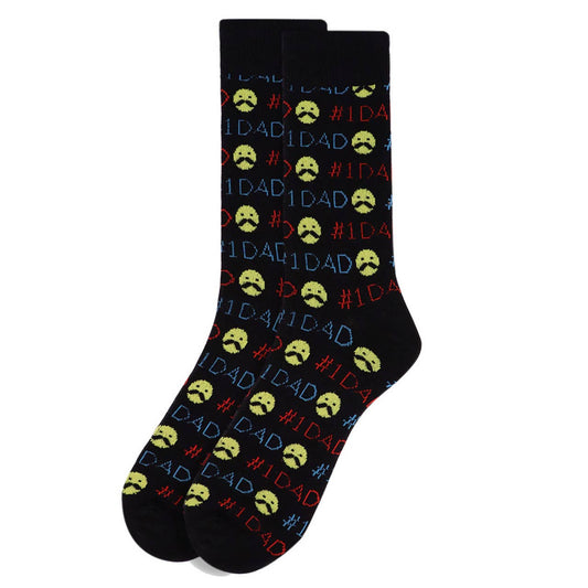 #1 Dad Socks in Black- Men's Accessories