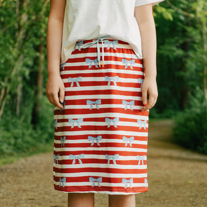 Limited Mod Skirt in Red White and Cute- Misses and Plus (XS,M-2X)