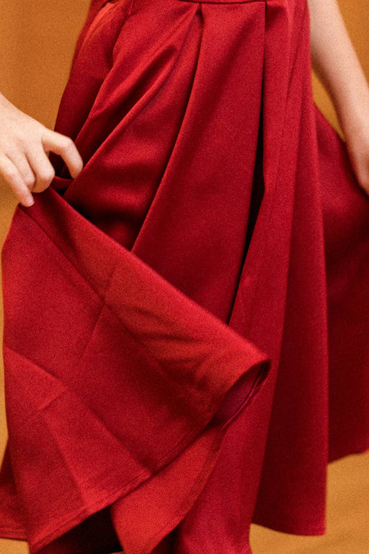 *PREORDER* Mini Sophia Dress in Garnet- Girls (2T-13/14)