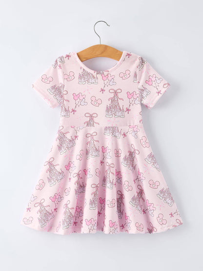 Meet Me at the Castle Dress in Pink- Girls/Tween (2-8/9)