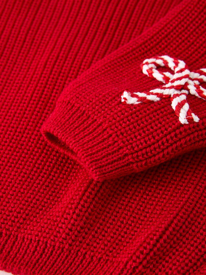 Merry Pullover Sweater in Red- Girls (2-8/9)