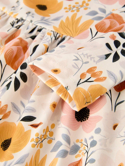 Flora Belle Dress in Mustard - Girls (2-7)