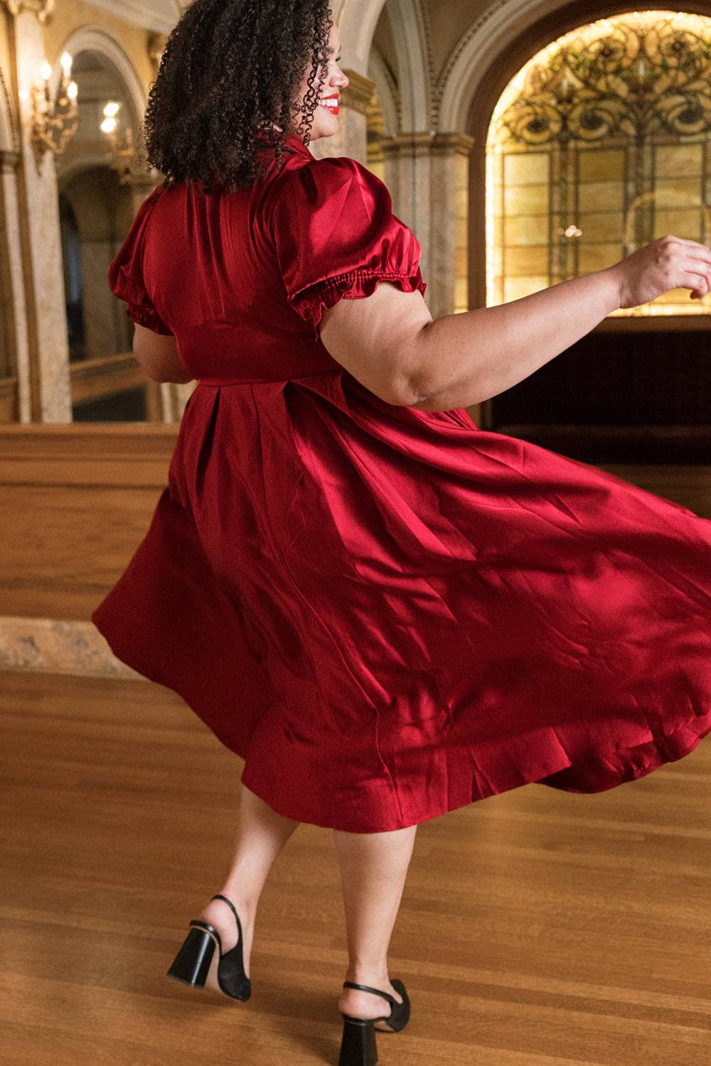 *PREORDER* Sophia Dress in Garnet- Misses and Plus (0-22W)