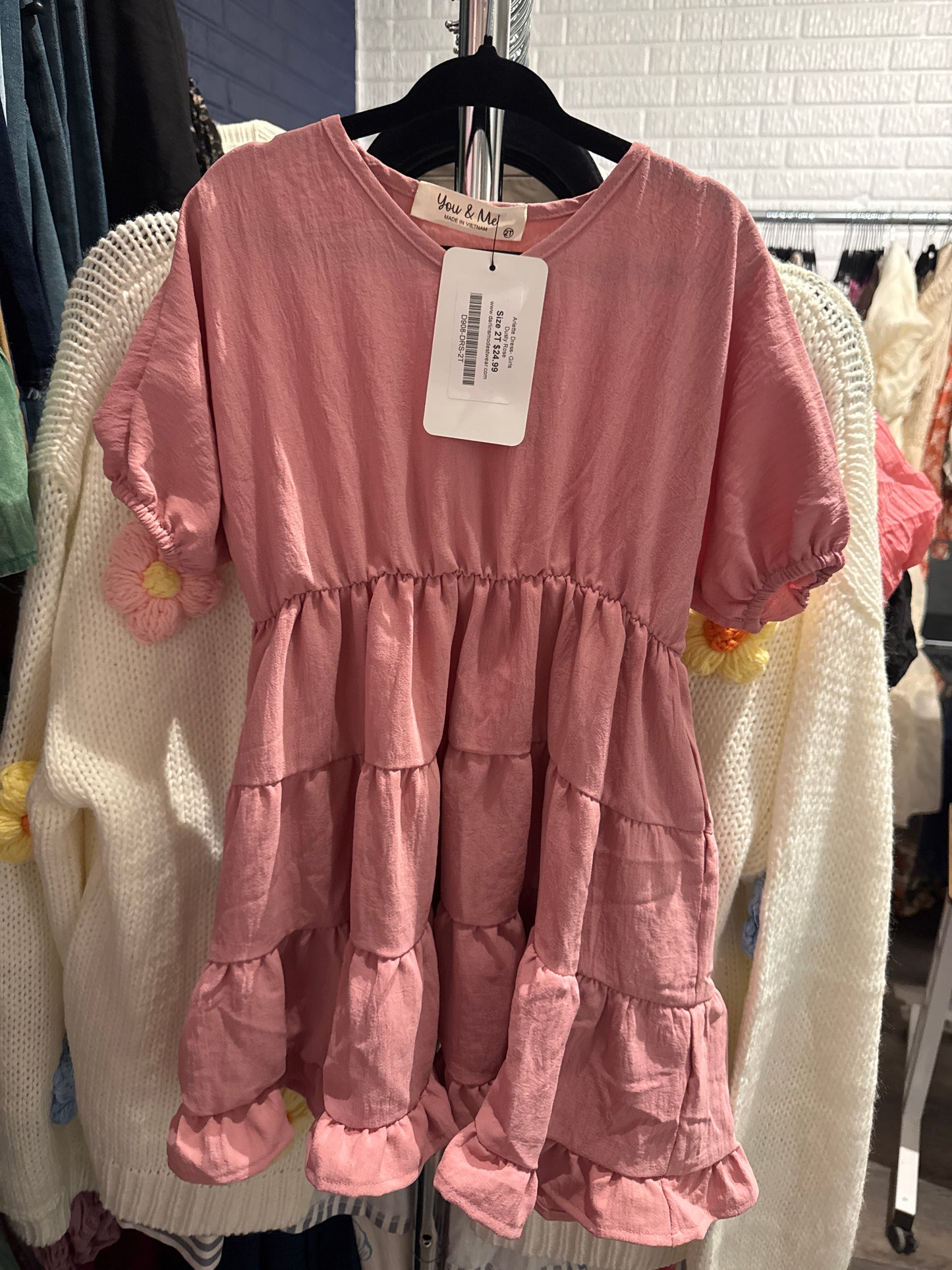 Arlette Dress in Pink- Girls & Tween (2T-14/16)