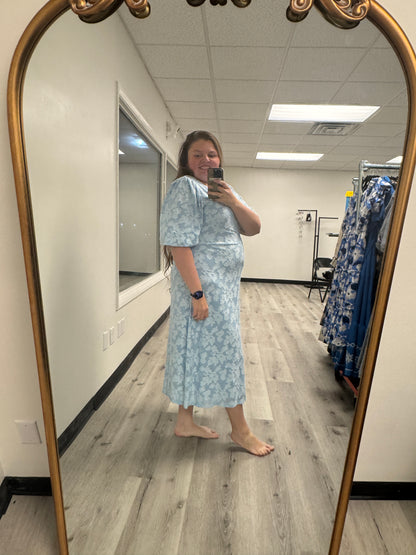 Blue Serenity Dress in Lt Blue- Misses & Plus (S,M,XL-3X)