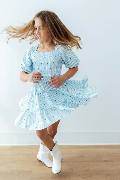Blueberry Kisses Smocked Ruffle Dress 3T Blueberry Kisses Smocked Ruffle Dress 3T