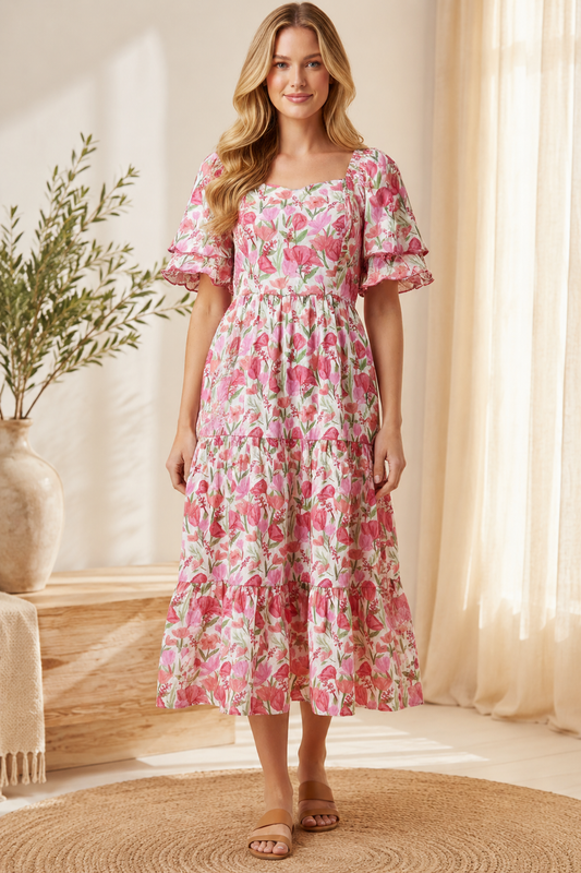 Tahlia Dress in Pink- Misses and Plus