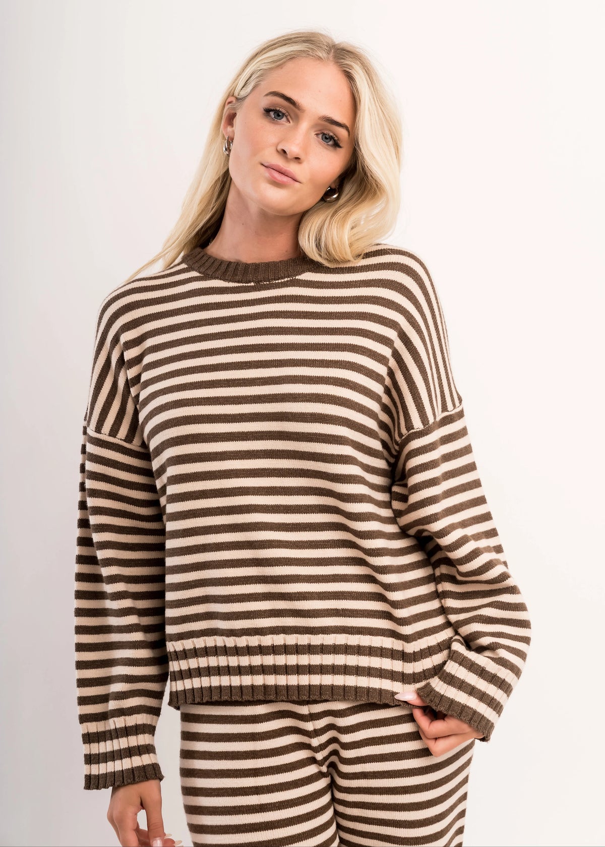 Campus Sweater in Ivy Stripe- Misses and Plus (XS-2X)