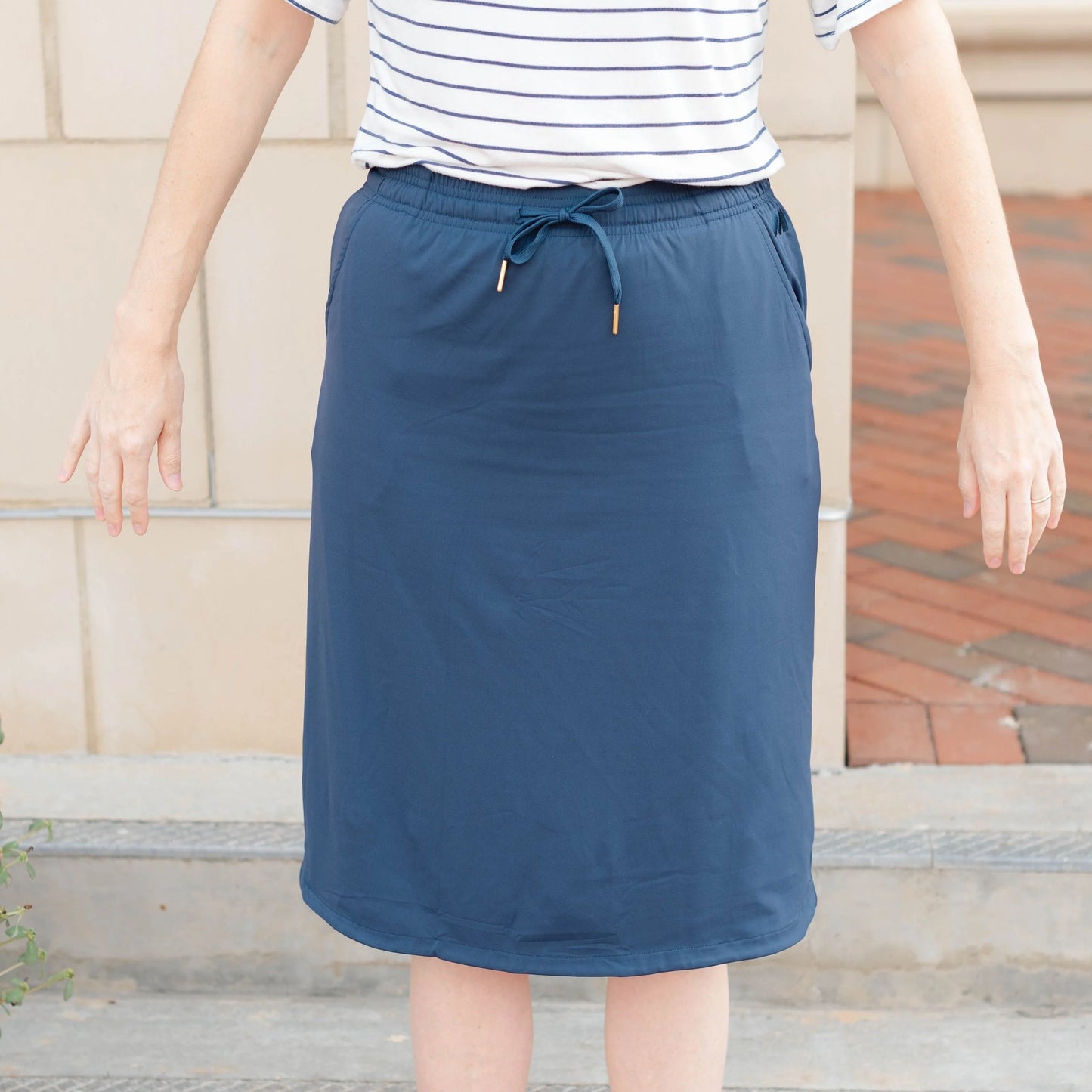 Everyday Mod Skirt in Navy- Misses and Plus (XS-M,XL,2X)