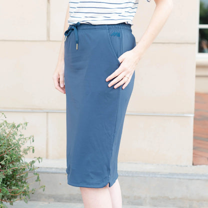 Everyday Mod Skirt in Navy- Misses and Plus (XS-M,XL,2X)