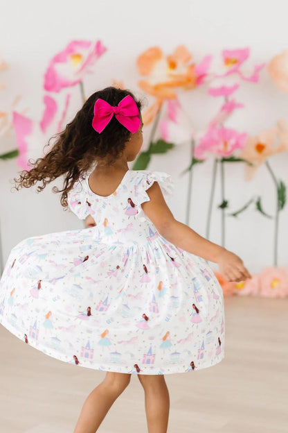 Flutter Sleeve Twirl Dress in Fairy Princess- Infant/Girls/Tween (6/12M-3T,5/6-9/10)