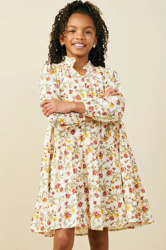 Wildflower Lane Dress in Cream- Tween Girls (S 7/8-XL 13/14)