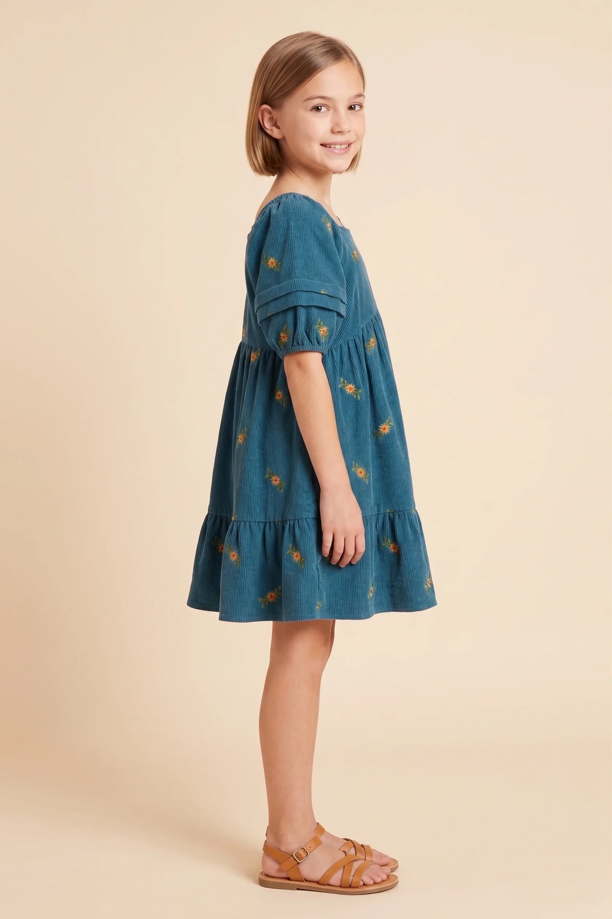 Briarly Dress in Teal- Tween (S 7/8- XL 13/14)