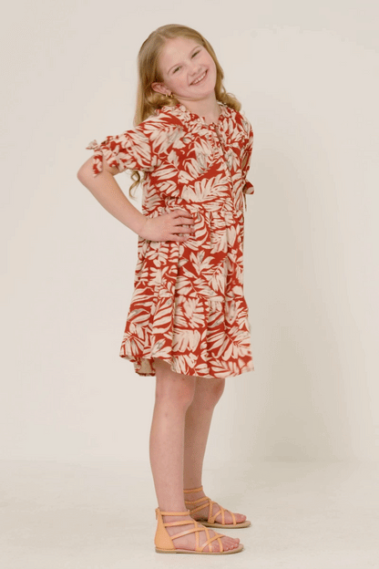 Talia Dress in Rust- Girls/Tween (S 7/8 - XL 13/14)