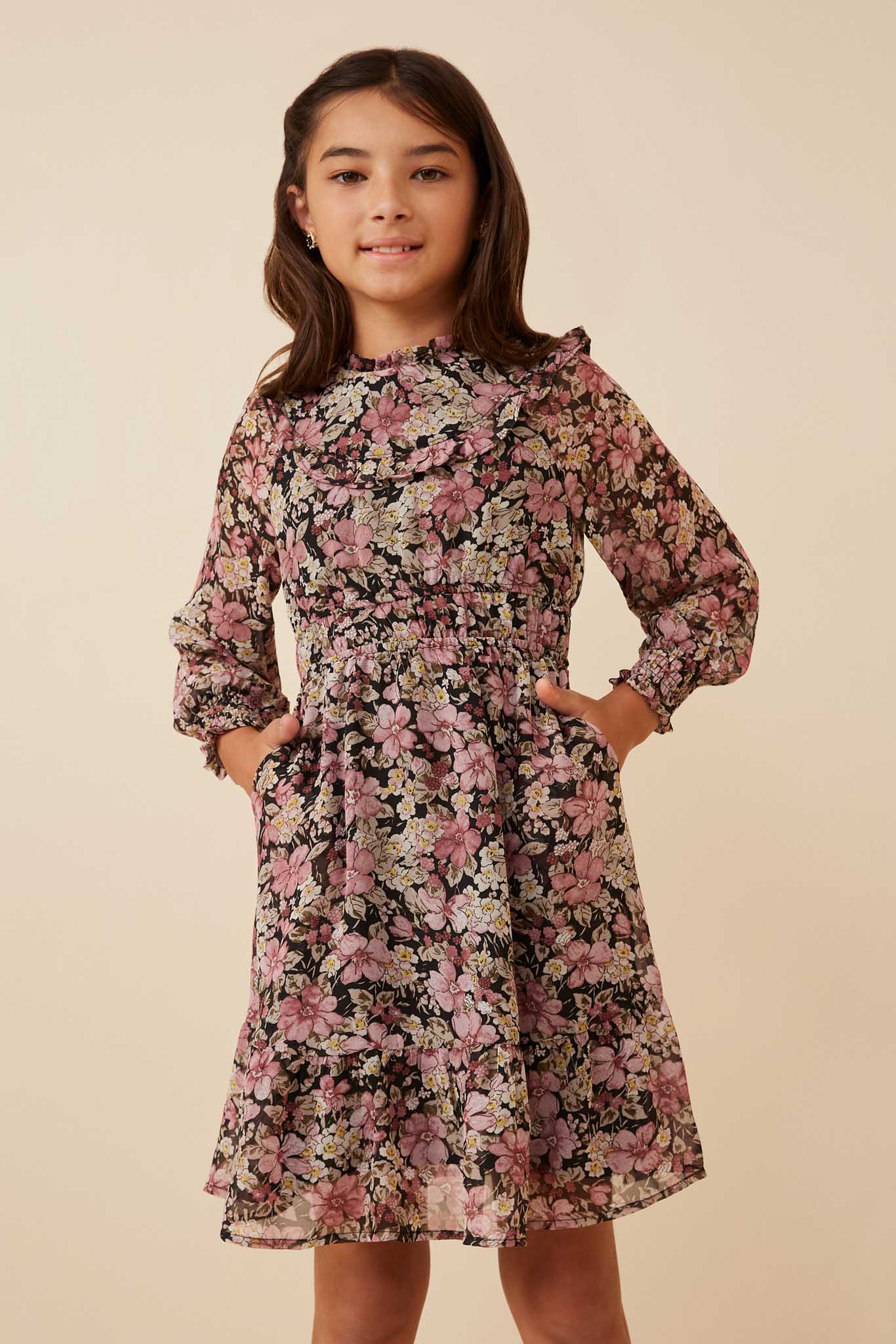 Desirae Dress in Black- Girls/Tween (S 7/8 - XL 13/14)