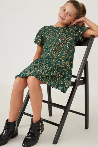 Adalie Dress in Green- Girls/Tween (S 7/8 - XL 13/14)