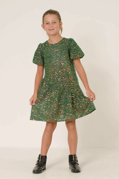 Adalie Dress in Green- Girls/Tween (S 7/8 - XL 13/14)