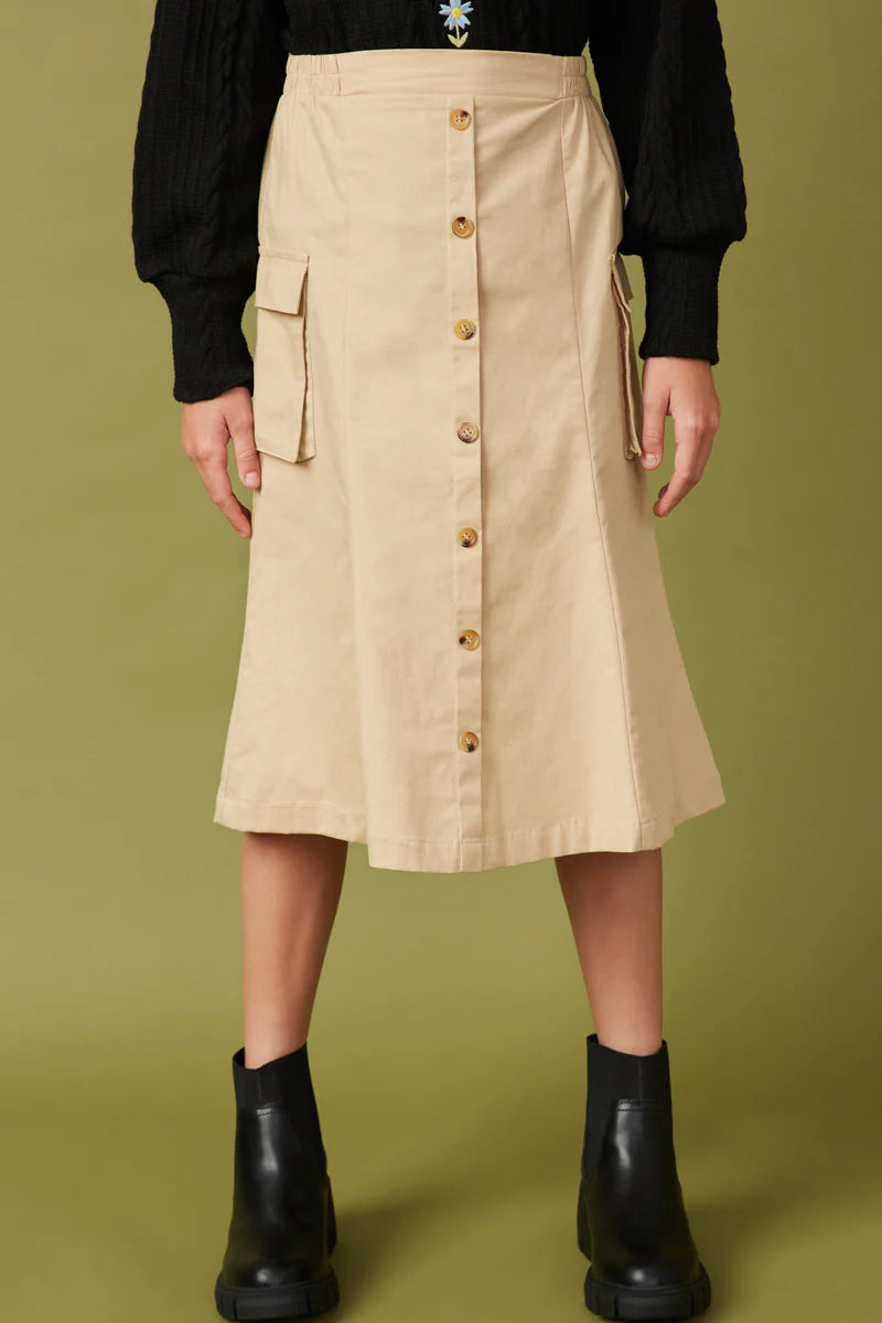 Jeanne Skirt in Beige- Tween (S 7/8 - XL 13/14)