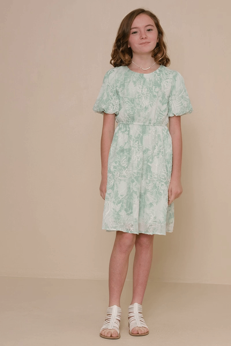 Giselle Dress in Green- Tween (S 7/8 - XL 13/14)