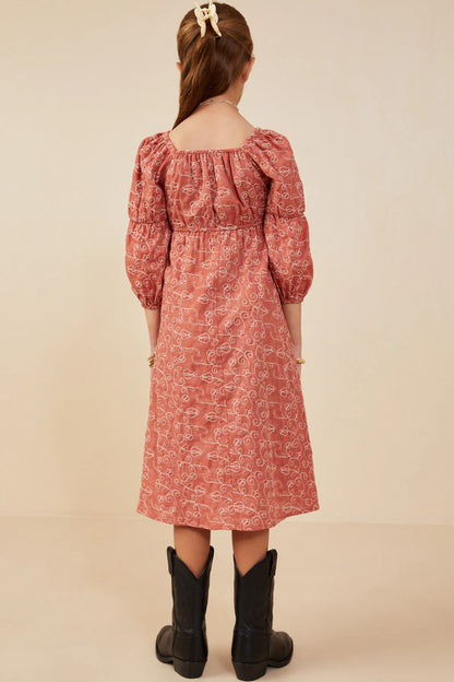 Savannah Dress in Rust- Tween (S 7/8 - XL 13/14)